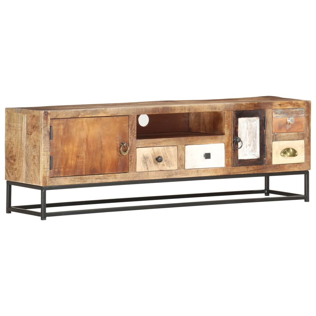 Meuble TV 120 x 30 x 40 cm Bois de récupération massif - XIOS