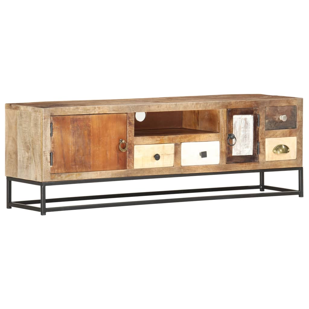 Meuble TV 120 x 30 x 40 cm Bois de récupération massif - XIOS