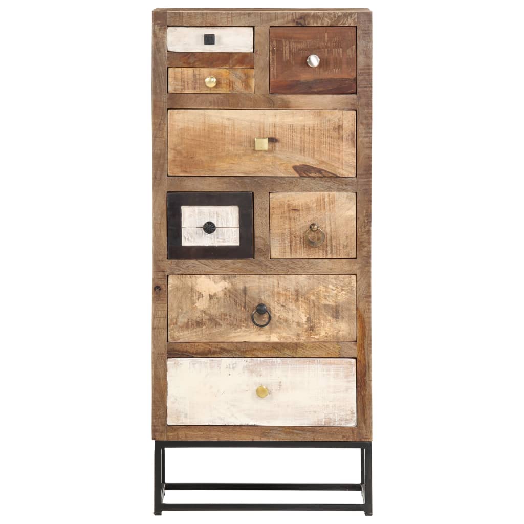 Armoire à tiroirs 45 x 30 x 105 cm Bois de récupération massif - XIOS