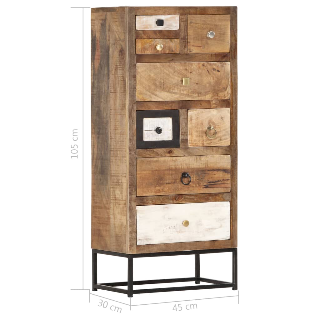 Armoire à tiroirs 45 x 30 x 105 cm Bois de récupération massif - XIOS