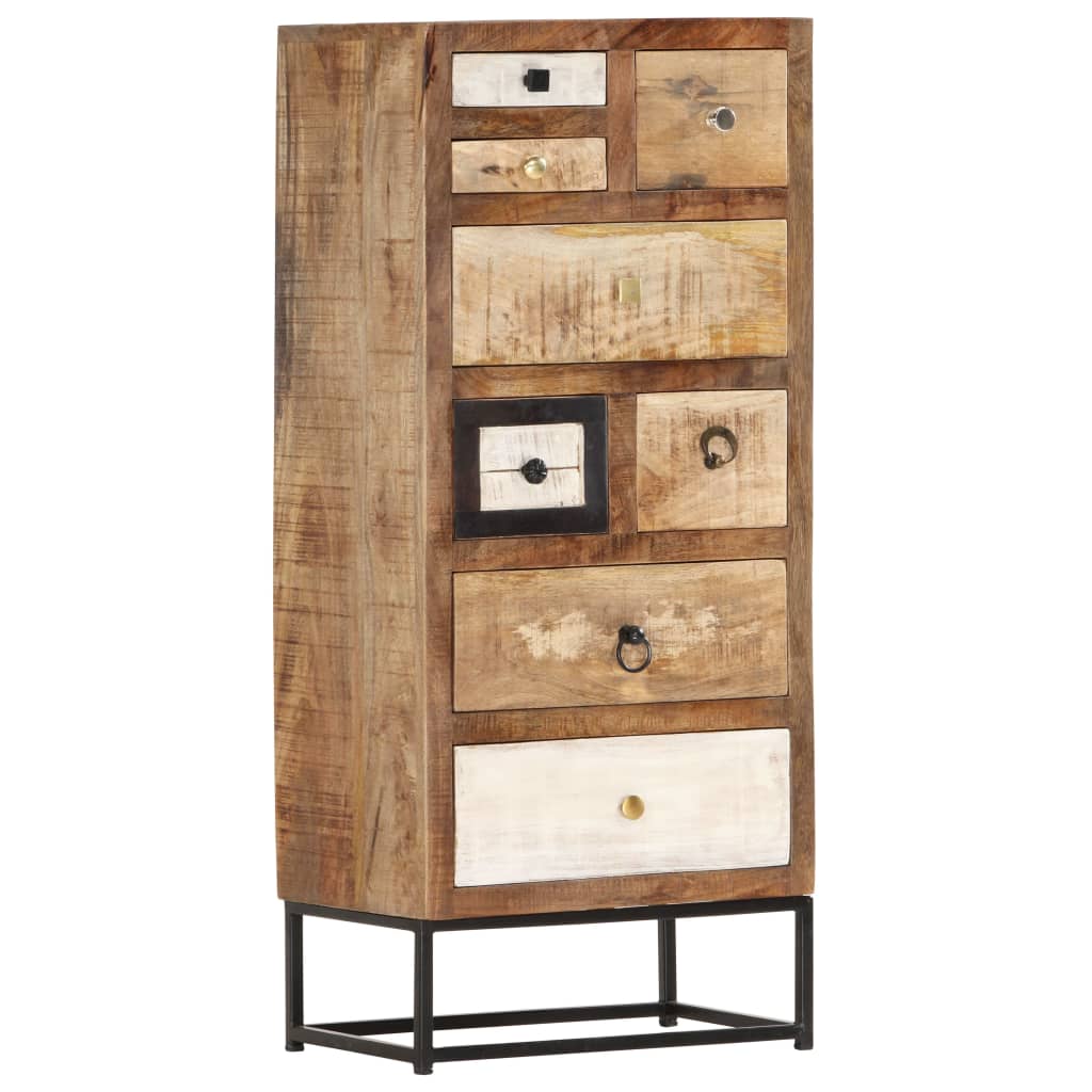 Armoire à tiroirs 45 x 30 x 105 cm Bois de récupération massif - XIOS