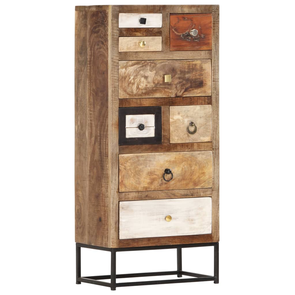 Armoire à tiroirs 45 x 30 x 105 cm Bois de récupération massif - XIOS