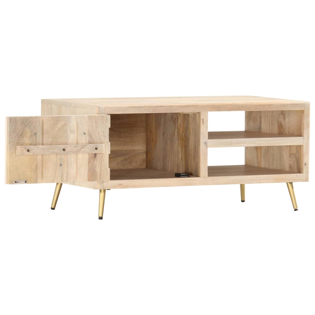 Table basse 90x45x40 cm Bois de manguier massif - XIOS