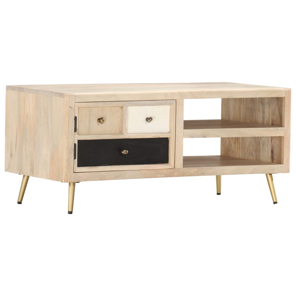 Table basse 90x45x40 cm Bois de manguier massif - XIOS