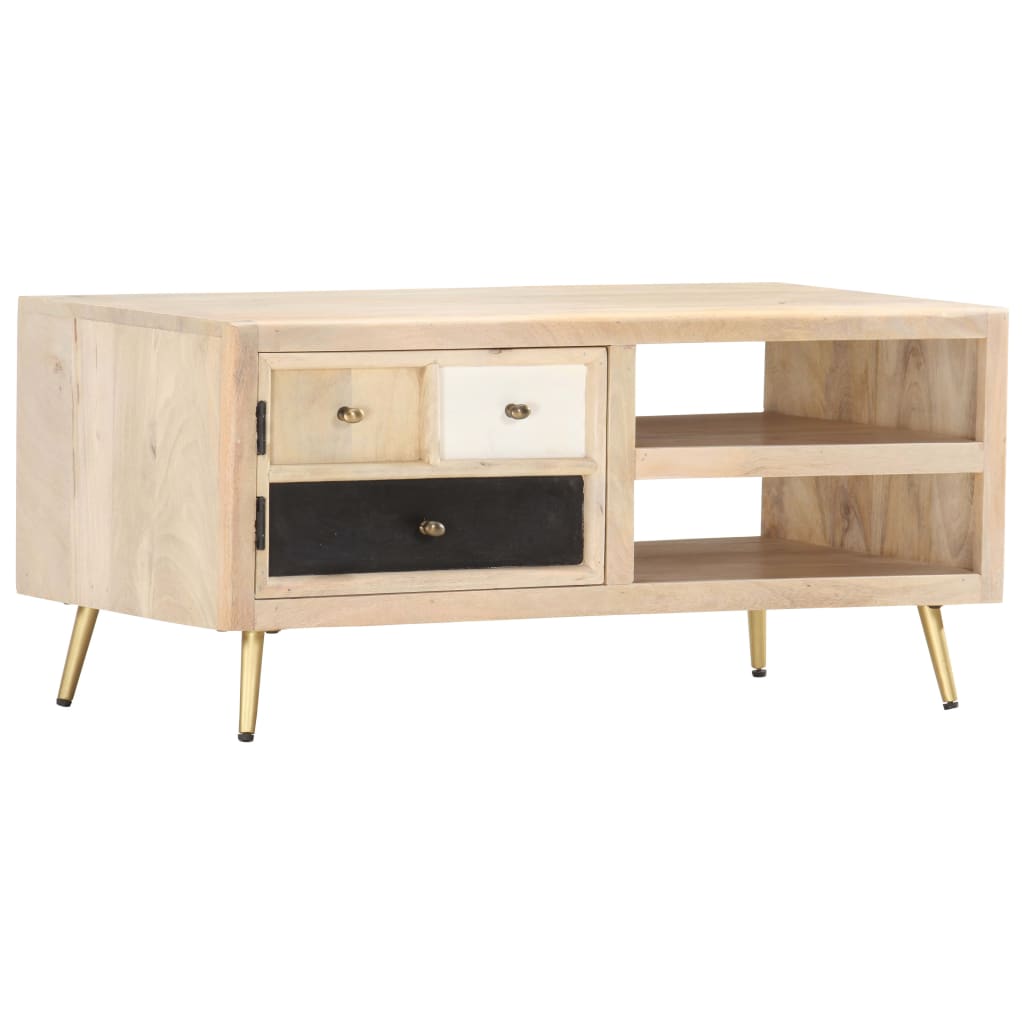 Table basse 90x45x40 cm Bois de manguier massif - XIOS