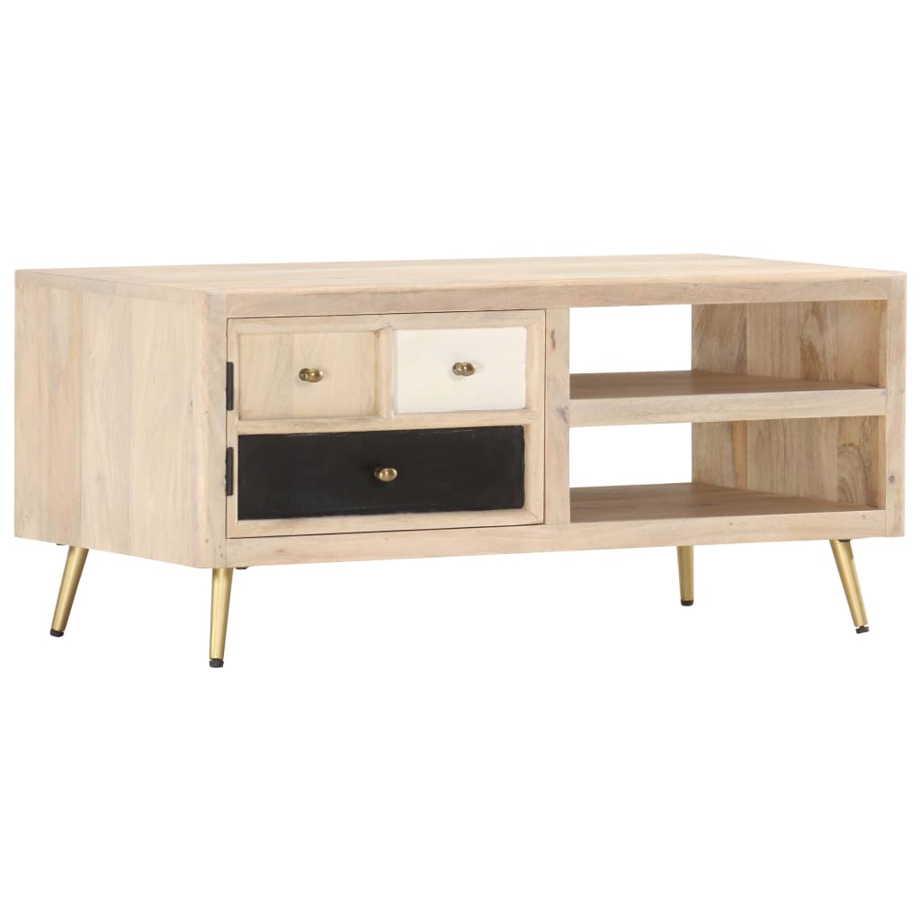 Table basse 90x45x40 cm Bois de manguier massif - XIOS