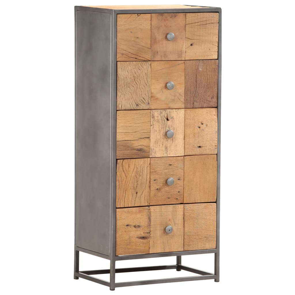 Armoire à tiroirs 45 x 30 x 100 cm Bois de récupération massif - XIOS