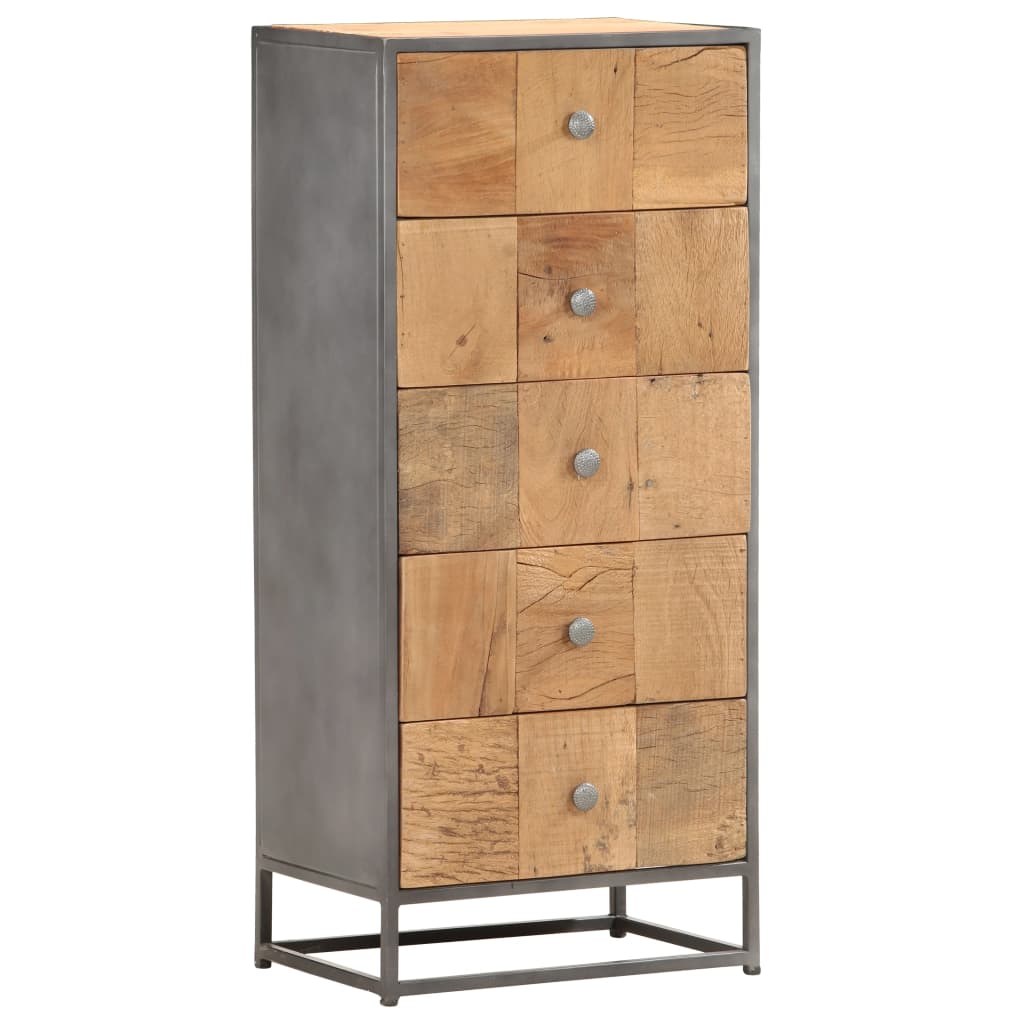 Armoire à tiroirs 45 x 30 x 100 cm Bois de récupération massif - XIOS