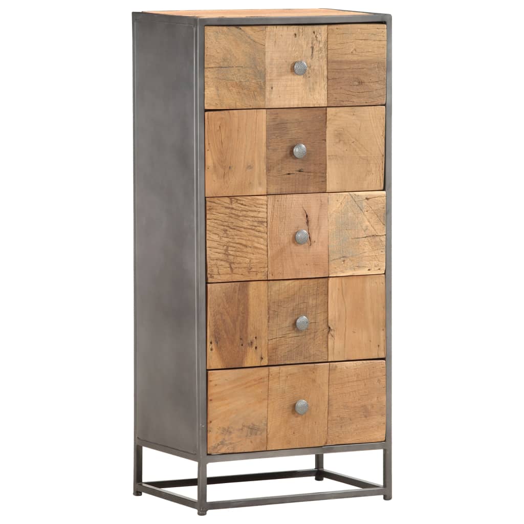 Armoire à tiroirs 45 x 30 x 100 cm Bois de récupération massif - XIOS