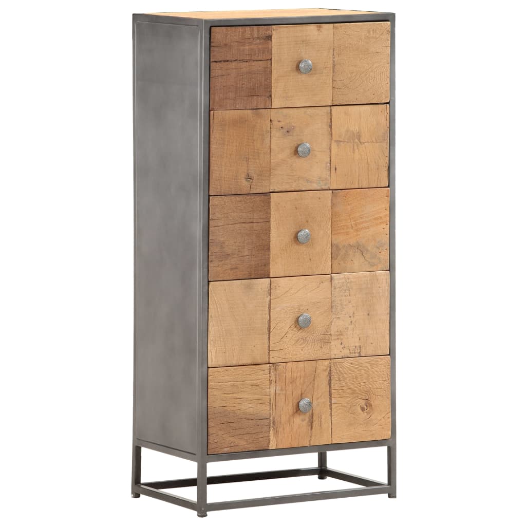 Armoire à tiroirs 45 x 30 x 100 cm Bois de récupération massif - XIOS