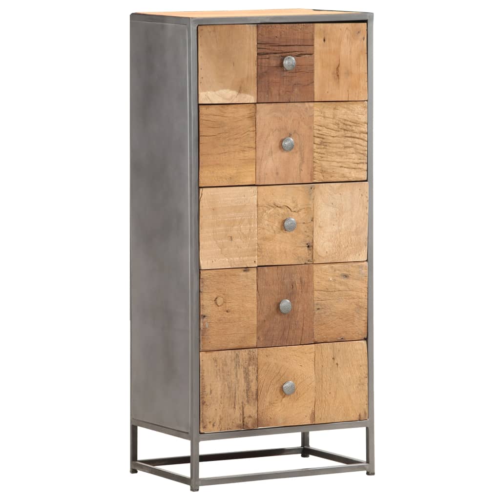 Armoire à tiroirs 45 x 30 x 100 cm Bois de récupération massif - XIOS