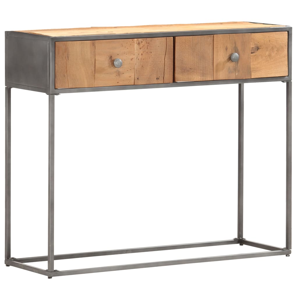 Table console 90x30x75 cm Bois de récupération massif - XIOS