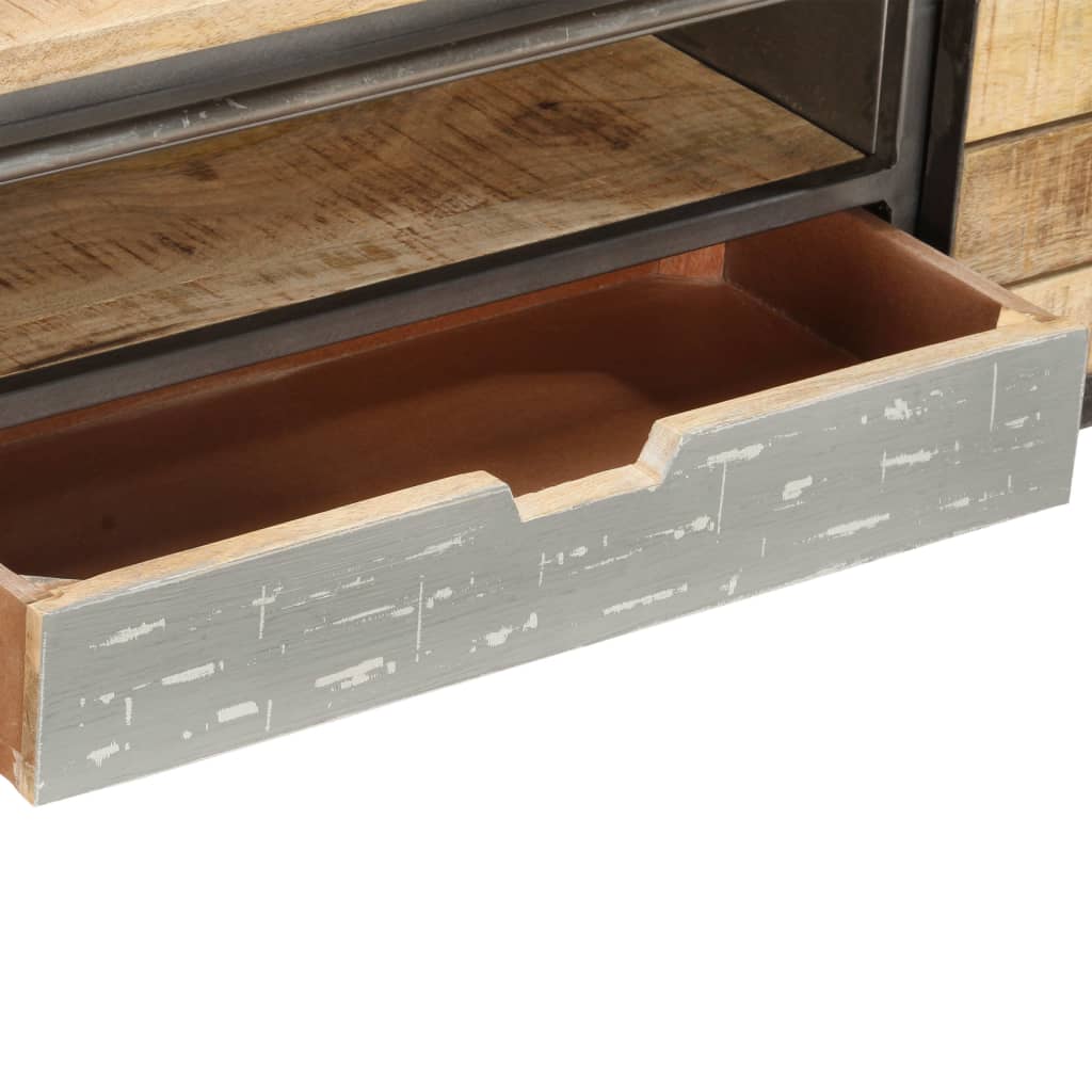 Meuble TV 120 x 30 x 40 cm Bois massif de manguier - XIOS