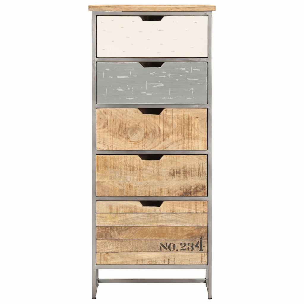 Armoire à tiroirs 45x30x105 cm Bois de manguier massif