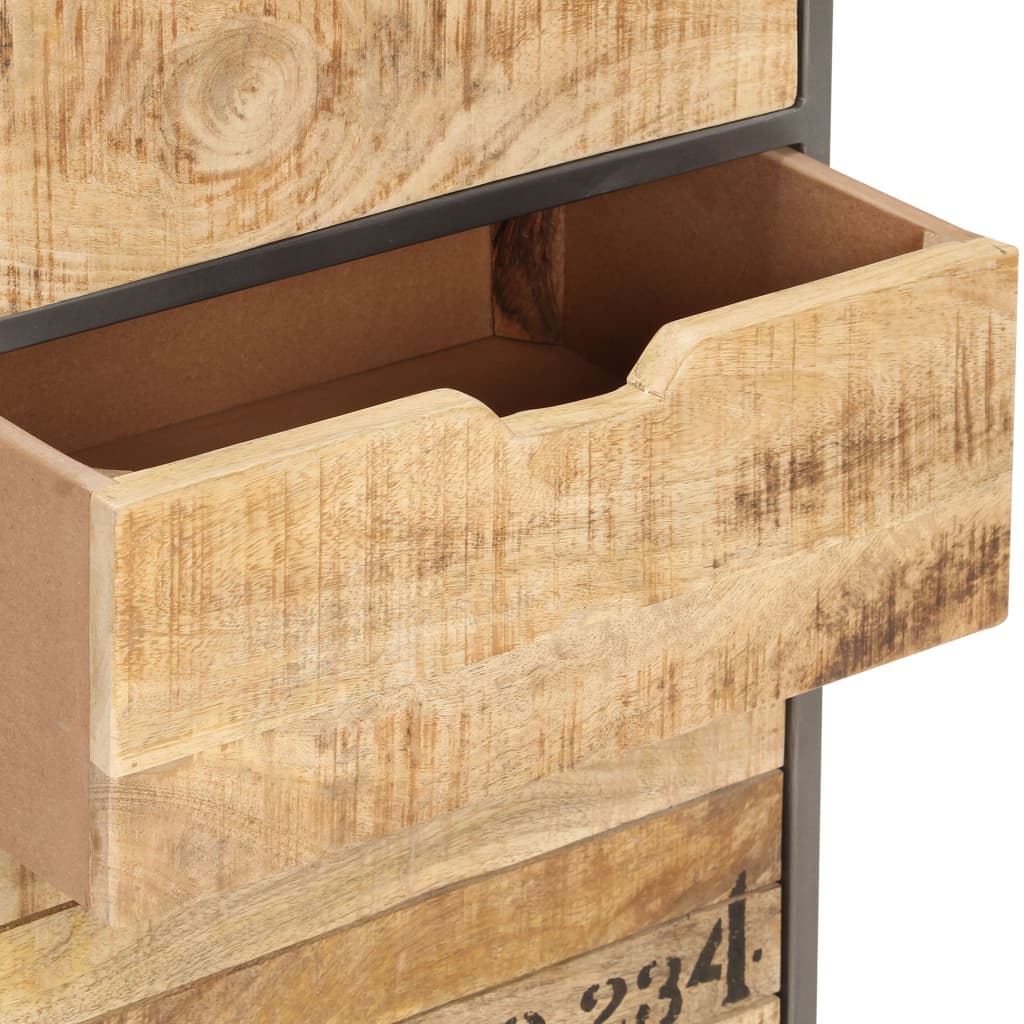 Armoire à tiroirs 45x30x105 cm Bois de manguier massif - XIOS