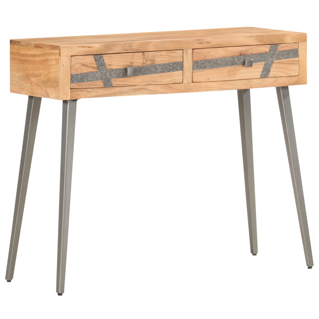 Table console 90 x 30 x 75 cm Bois d'acacia massif - XIOS