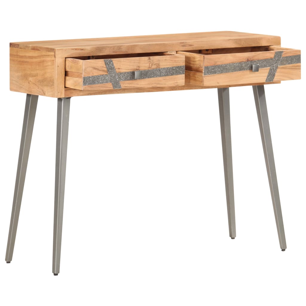 Table console 90 x 30 x 75 cm Bois d'acacia massif - XIOS