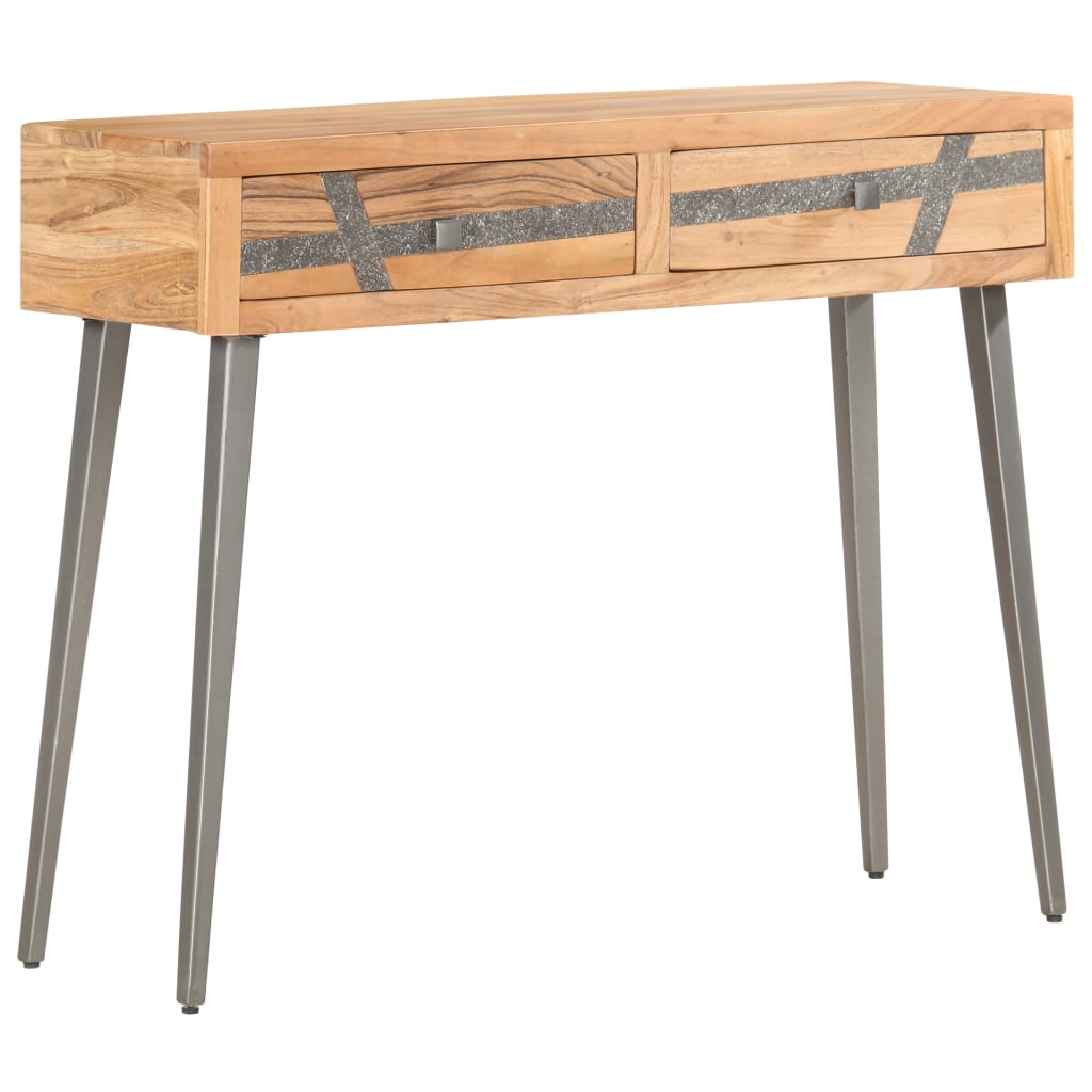 Table console 90 x 30 x 75 cm Bois d'acacia massif - XIOS