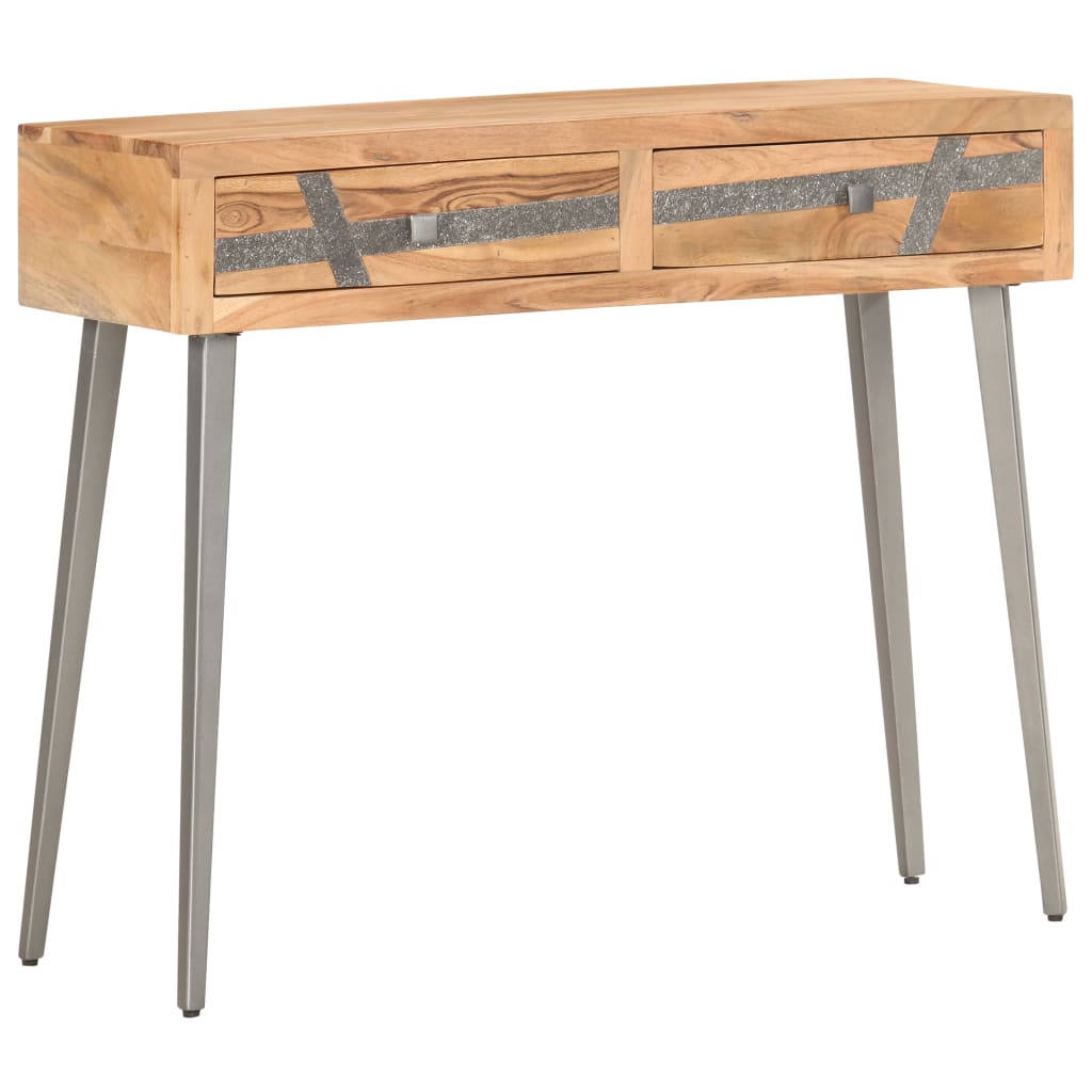 Table console 90 x 30 x 75 cm Bois d'acacia massif - XIOS