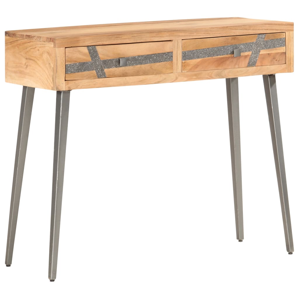 Table console 90 x 30 x 75 cm Bois d'acacia massif - XIOS