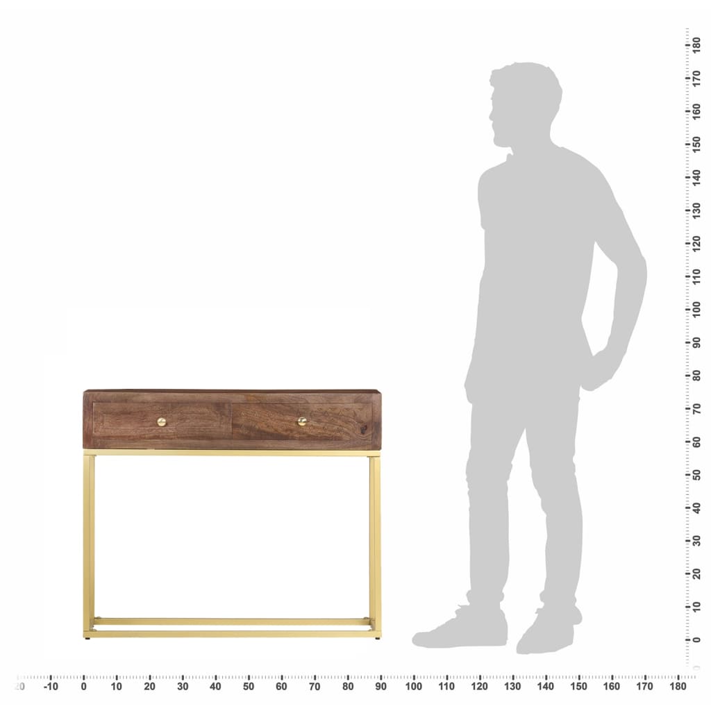 Table console 90 x 30 x 75 cm Bois de manguier massif - XIOS