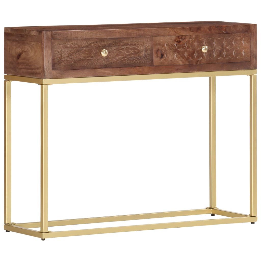 Table console 90 x 30 x 75 cm Bois de manguier massif - XIOS