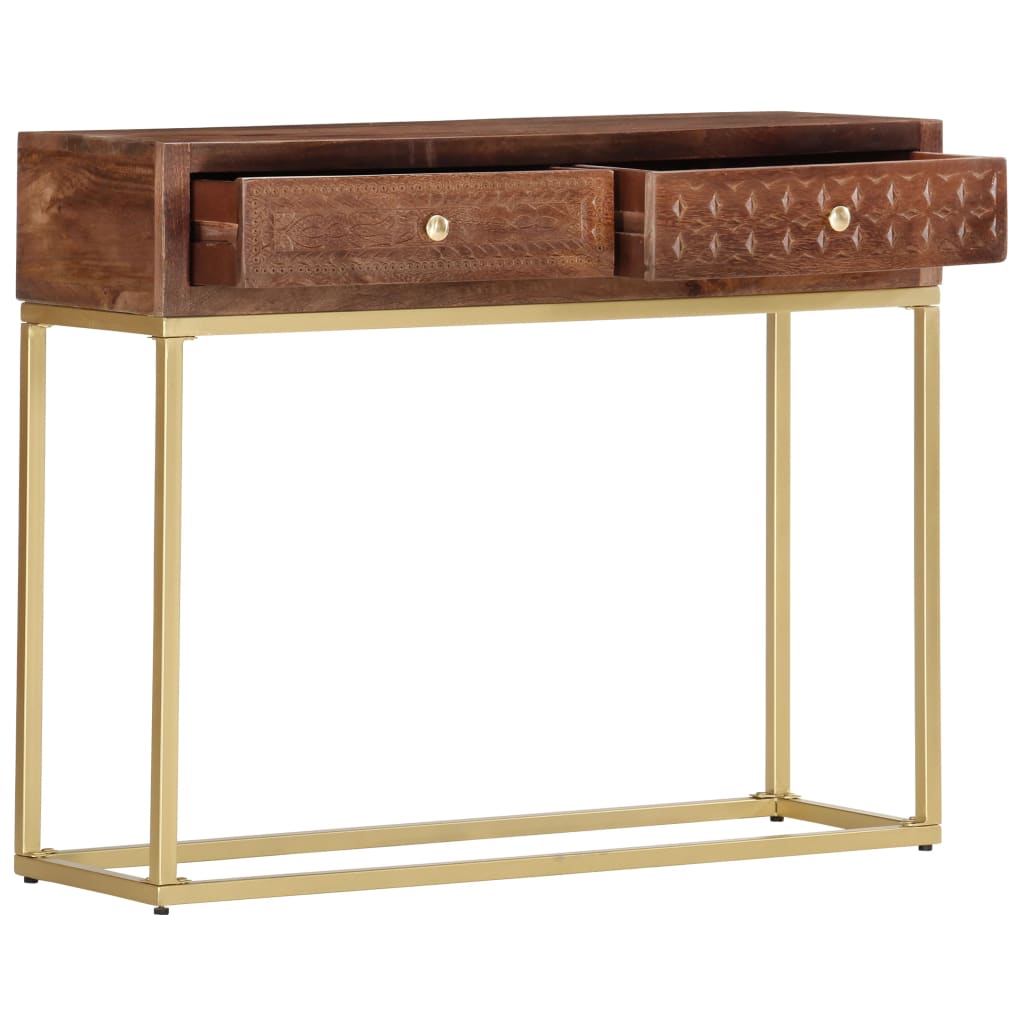 Table console 90 x 30 x 75 cm Bois de manguier massif - XIOS