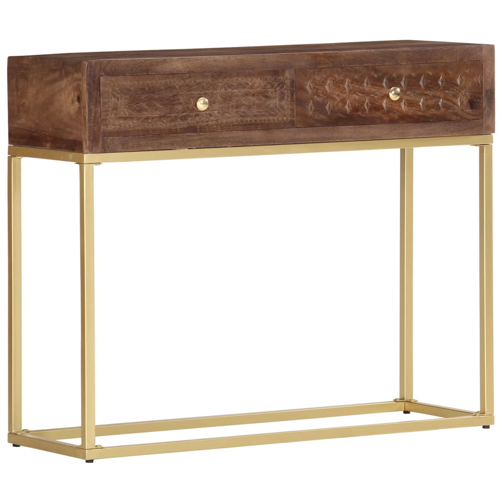 Table console 90 x 30 x 75 cm Bois de manguier massif - XIOS