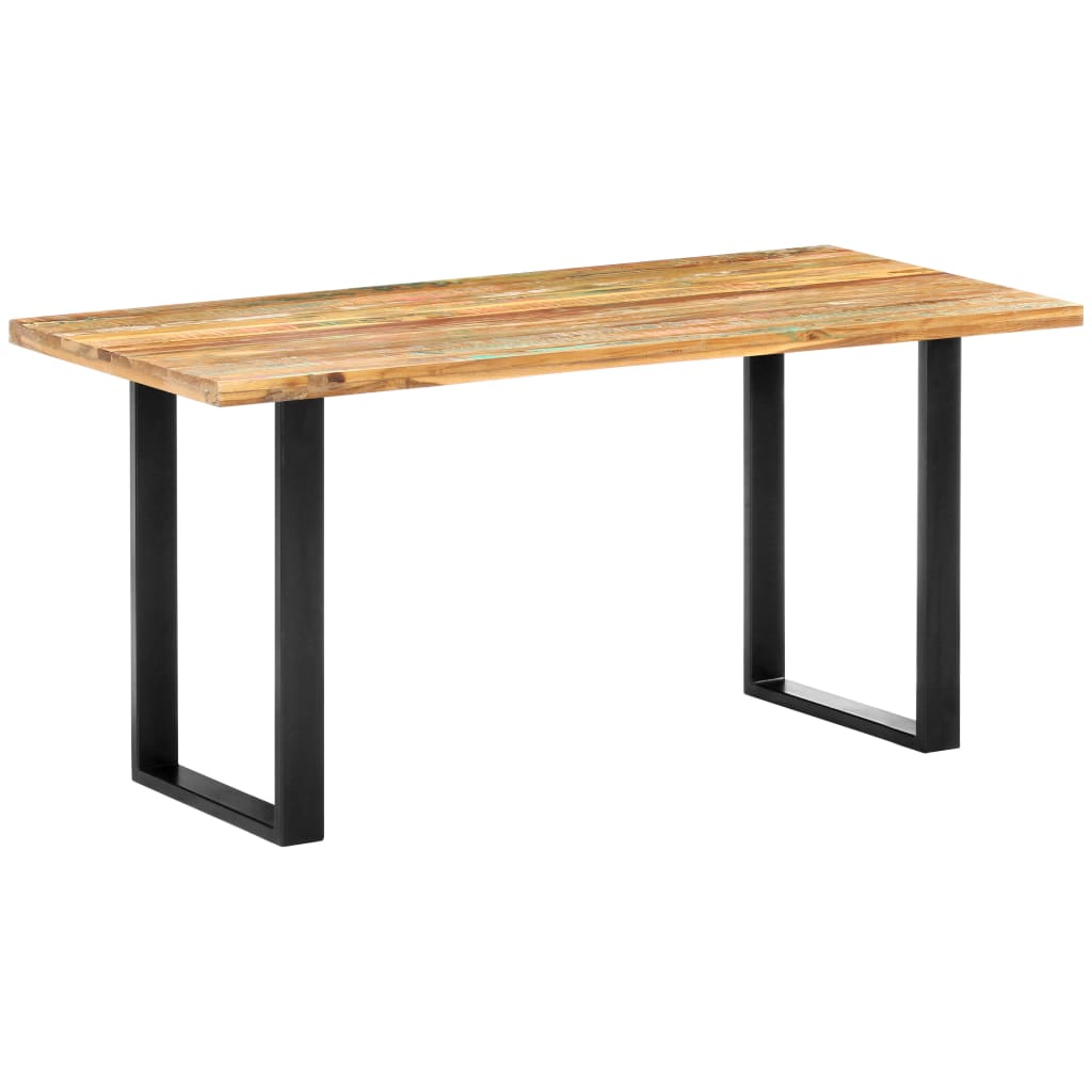 Table de salle à manger 160x80x75cm Bois de récupération massif - XIOS