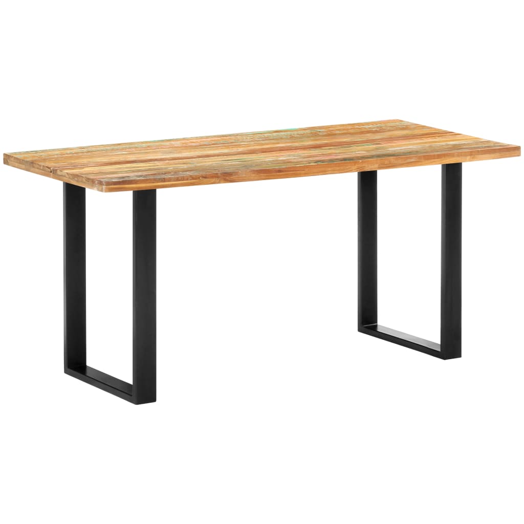 Table de salle à manger 160x80x75cm Bois de récupération massif - XIOS