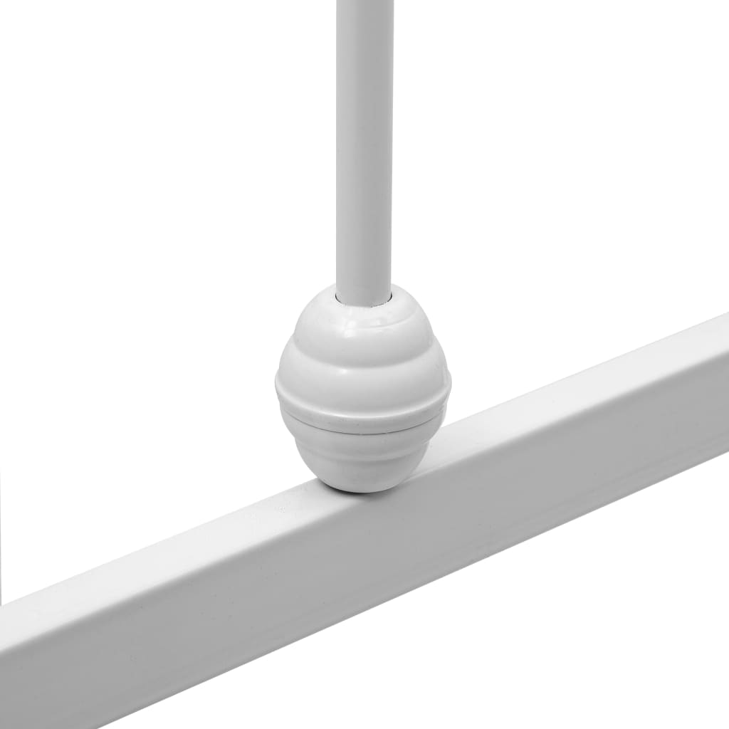 Cadre de lit sans matelas blanc métal 90x200 cm - XIOS