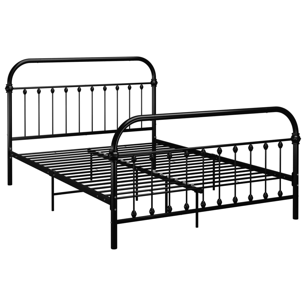 Cadre de lit sans matelas noir métal 120x200 cm - XIOS