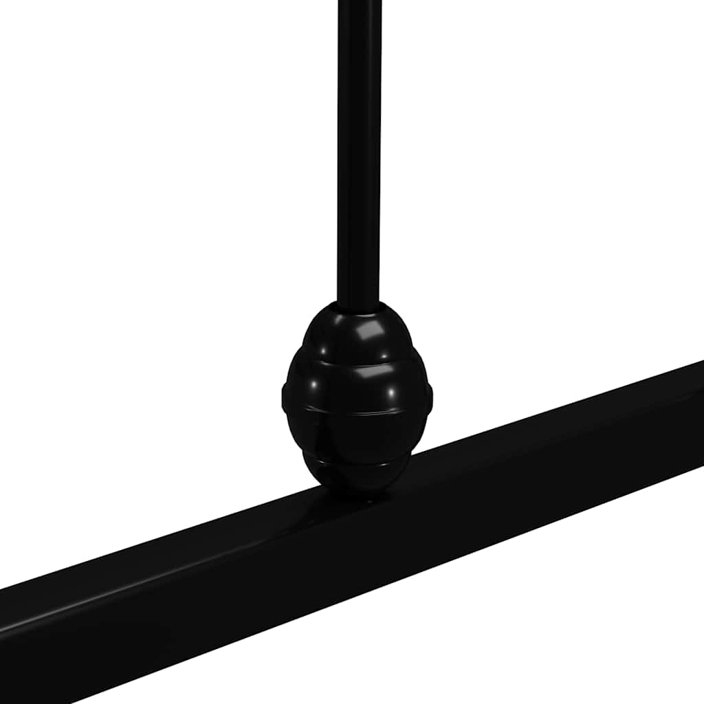 Cadre de lit sans matelas et tête de lit noir 160x200 cm métal - XIOS