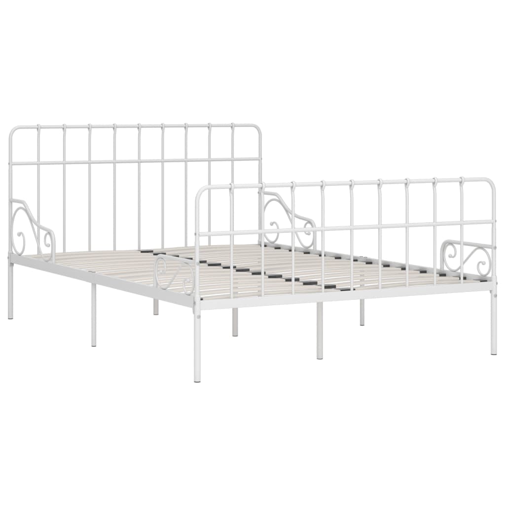 Cadre de lit sans matelas avec sommier à lattes métal 120x200cm - XIOS