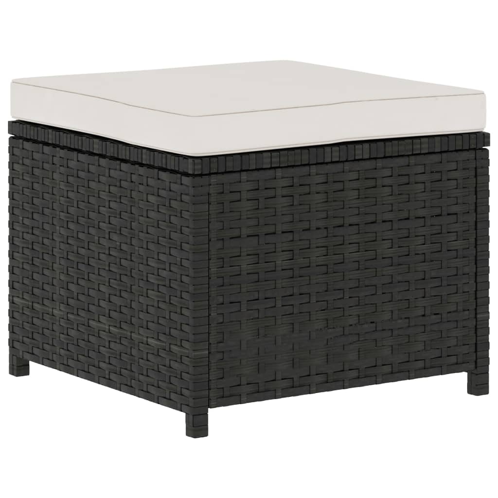 Salon de jardin 5 pcs avec coussins Résine tressée Noir - XIOS