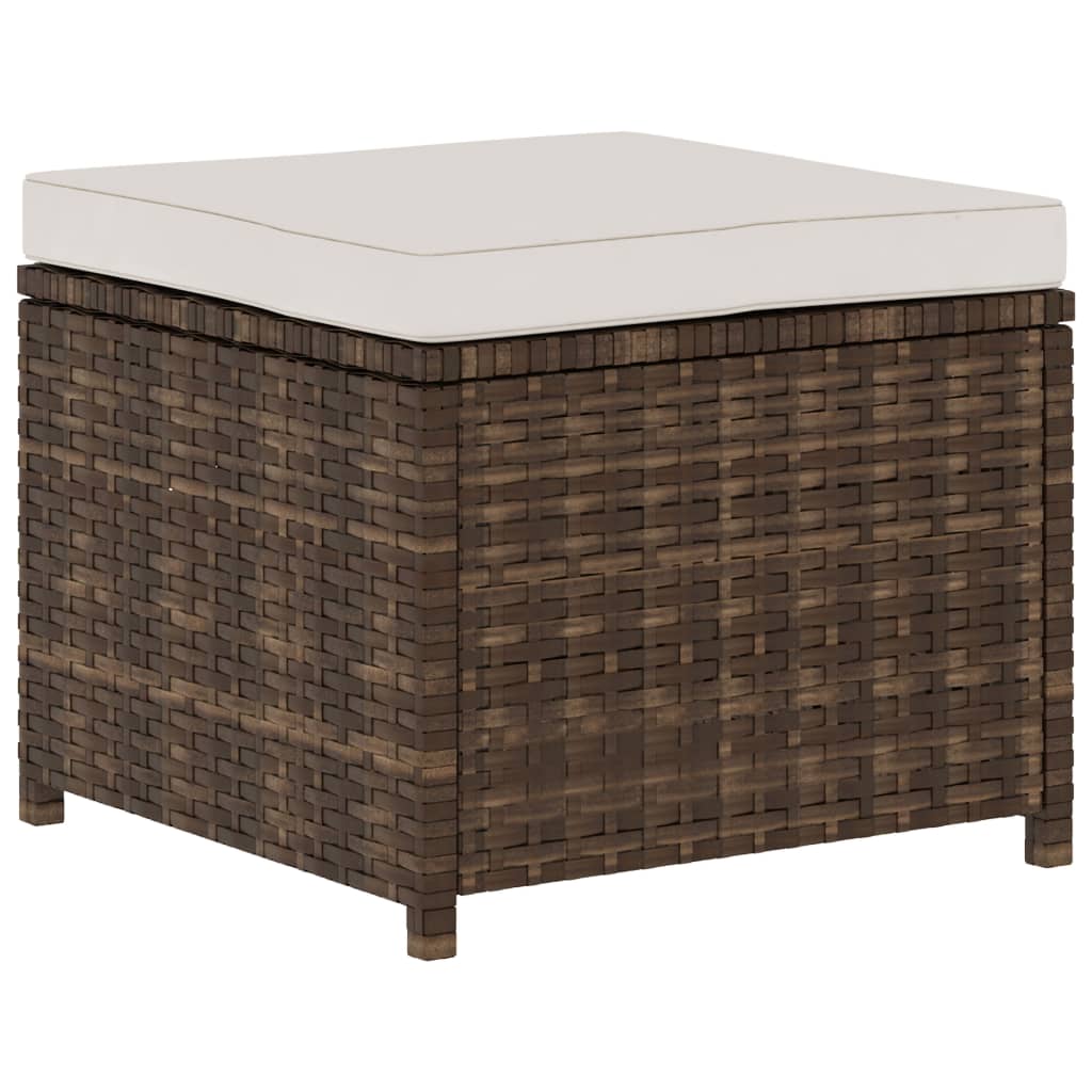 Salon de jardin 5 pcs avec coussins Résine tressée Marron - XIOS