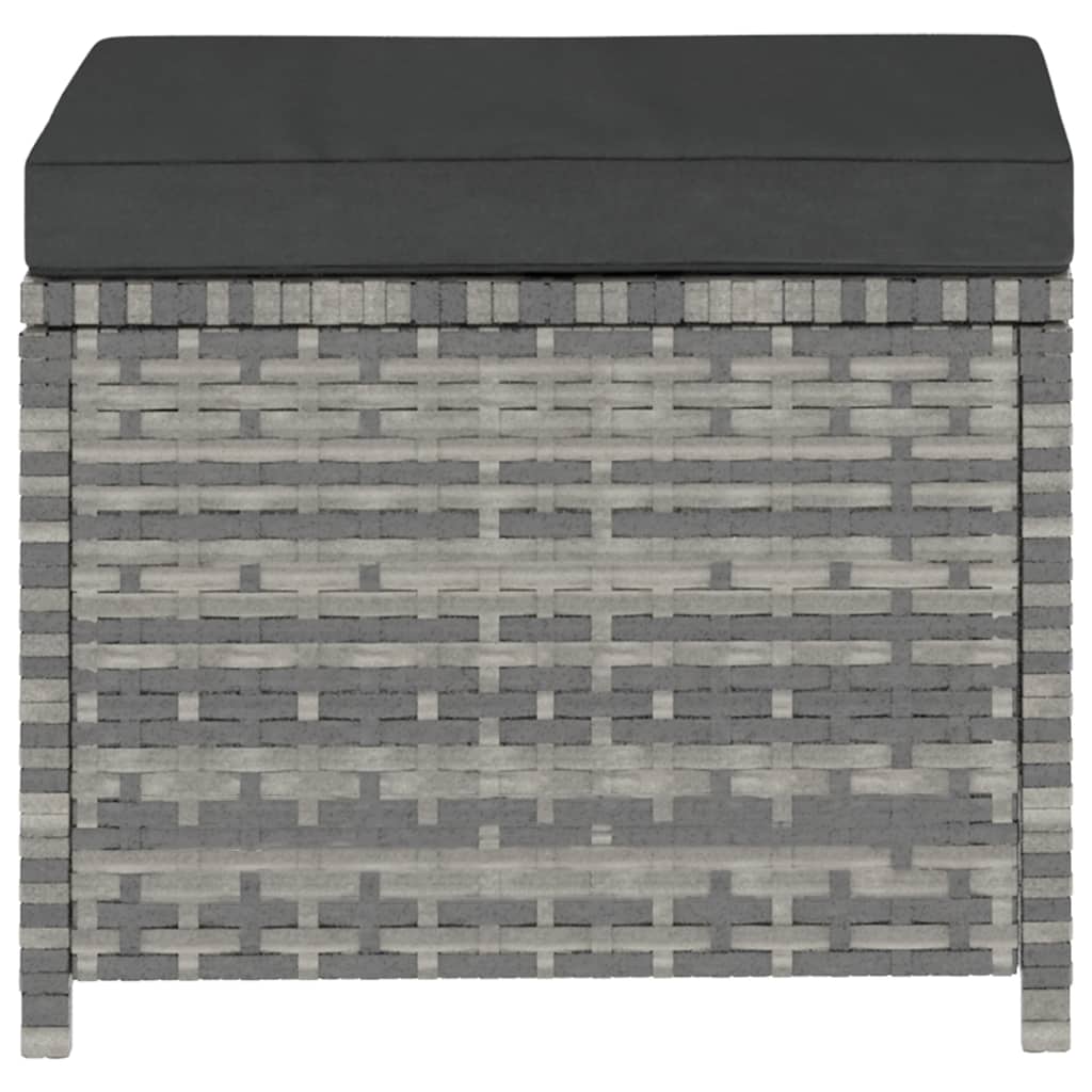 Salon de jardin 5 pcs avec coussins résine tressée gris - XIOS