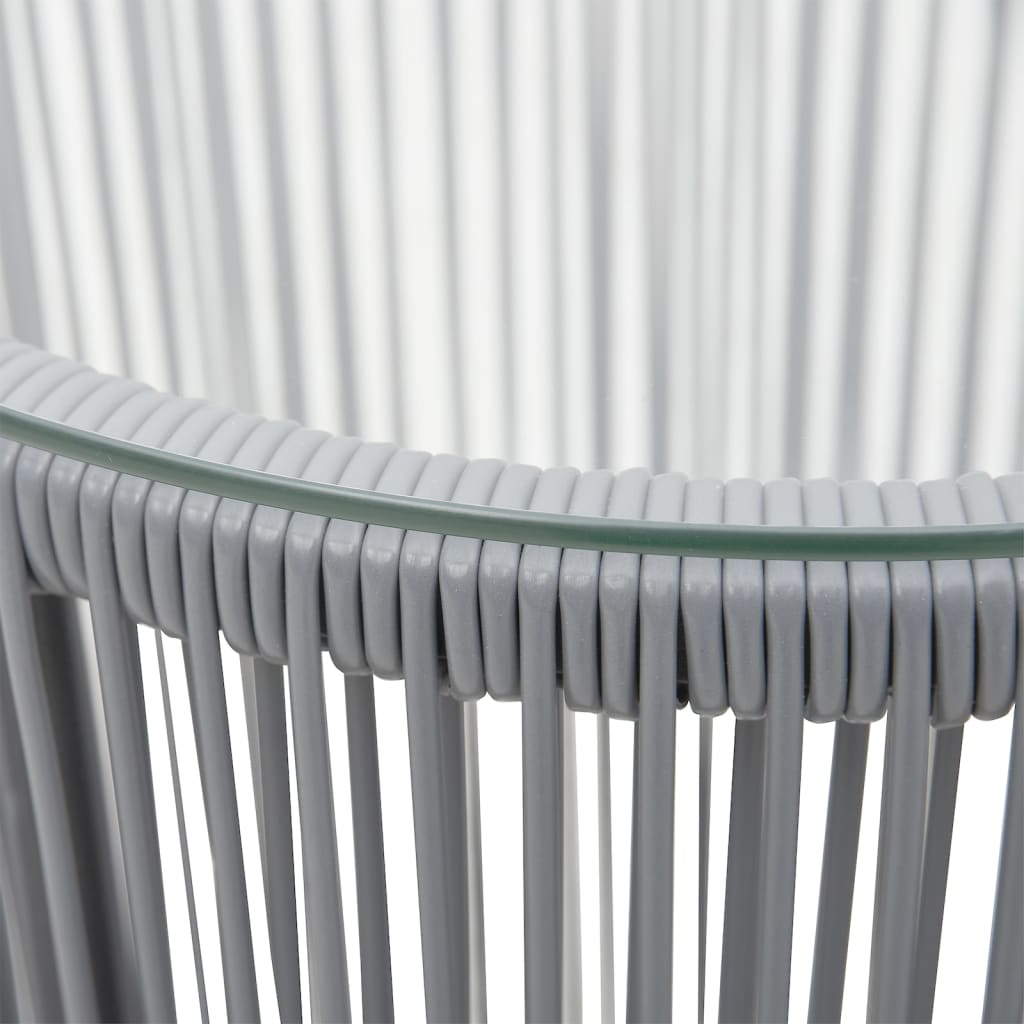 Ensemble de bistro 3 pcs avec coussins Rotin PE Gris - XIOS