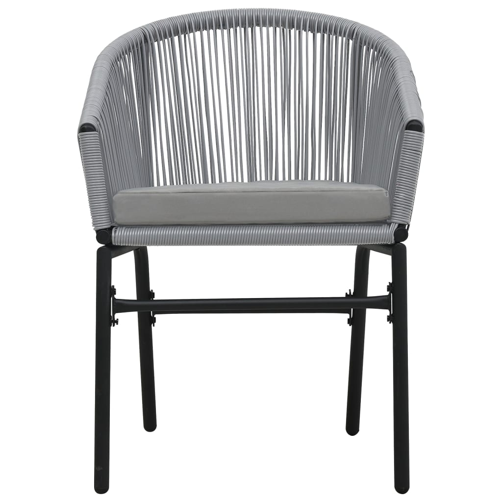Ensemble de bistro 3 pcs avec coussins Rotin PE Gris - XIOS