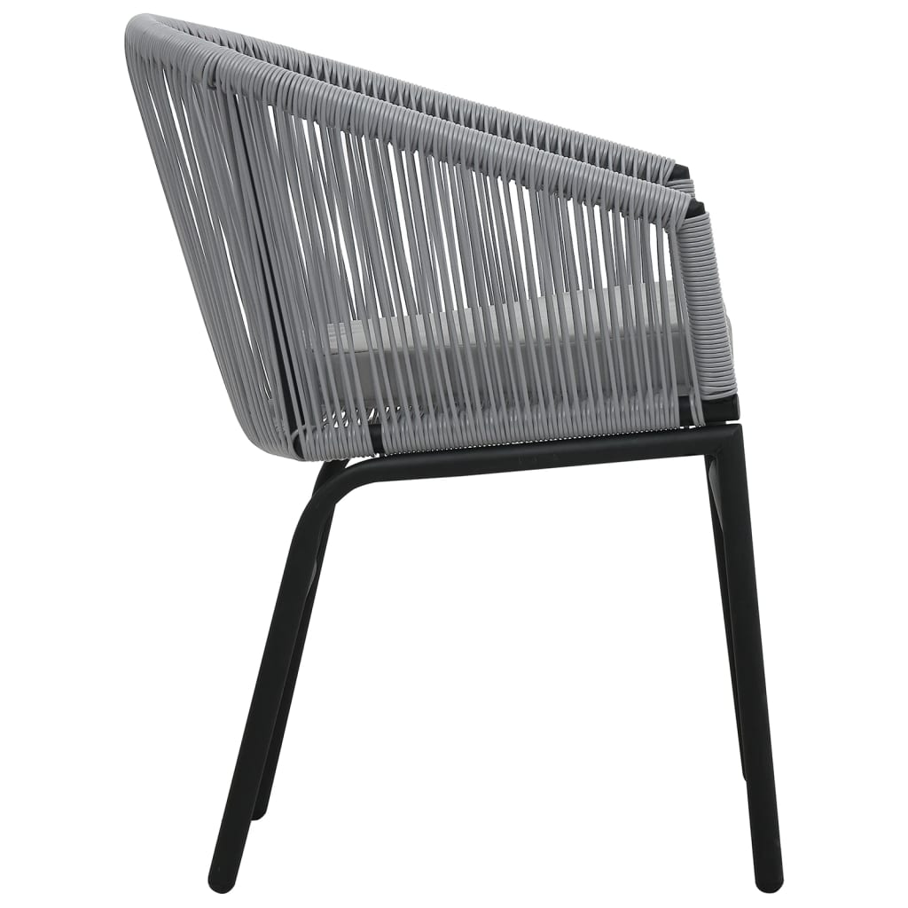 Ensemble de bistro 3 pcs avec coussins Rotin PE Gris - XIOS