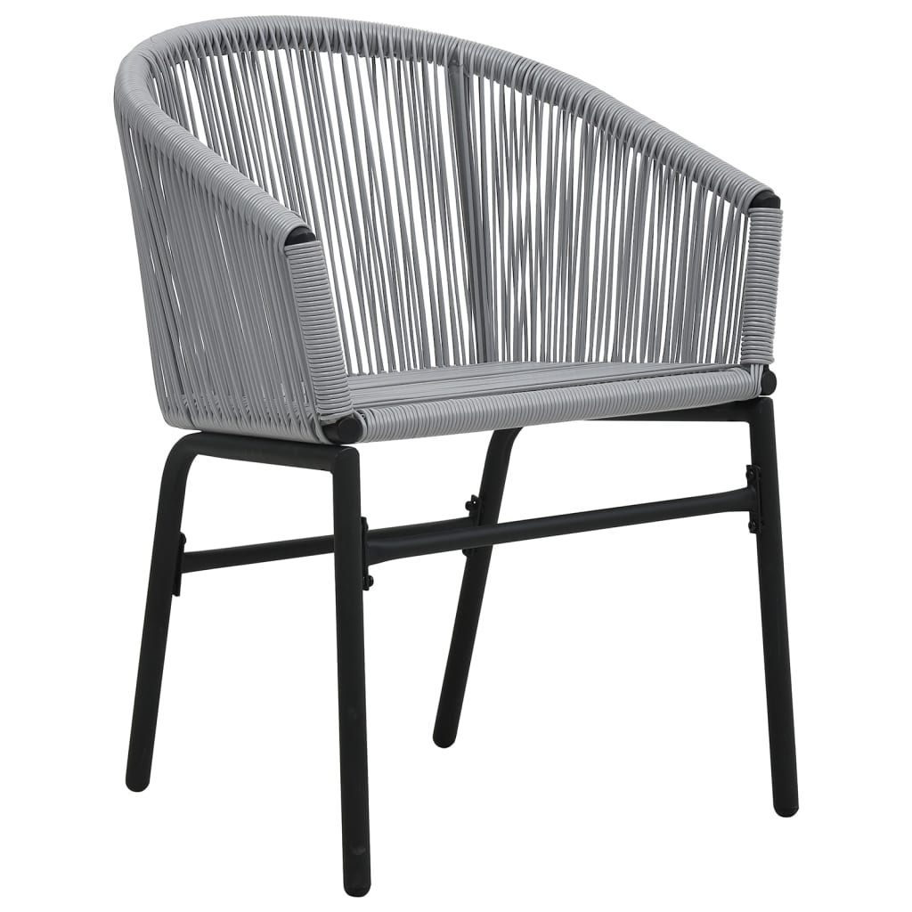 Ensemble de bistro 3 pcs avec coussins Rotin PE Gris - XIOS