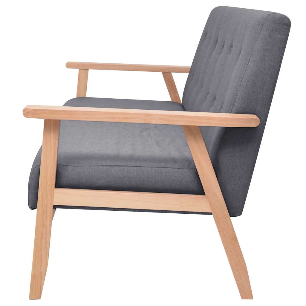 Ensemble de canapés 3 pcs Tissu Gris foncé - XIOS