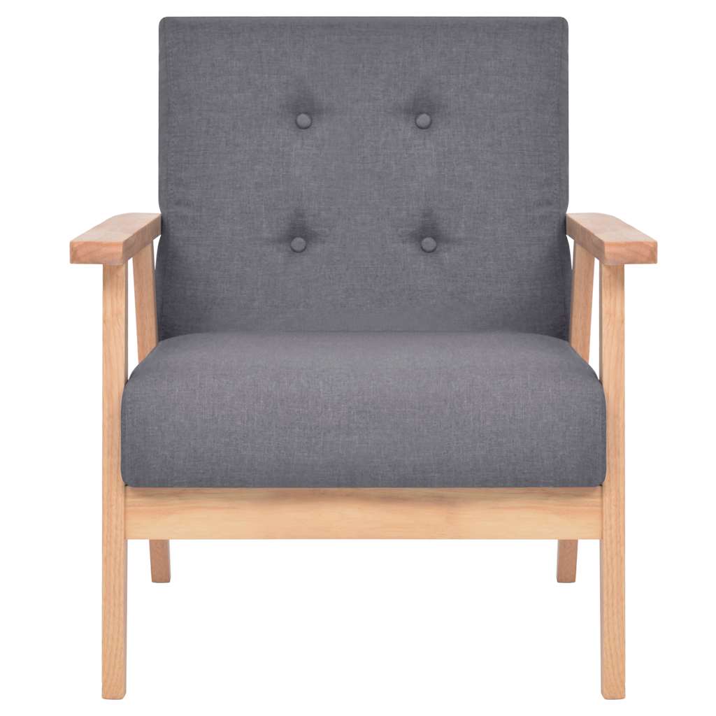 Ensemble de canapés 3 pcs Tissu Gris foncé - XIOS
