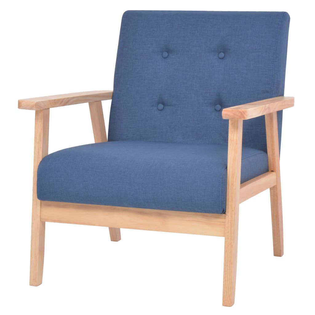 Ensemble de canapés 3 pcs Tissu Bleu - XIOS