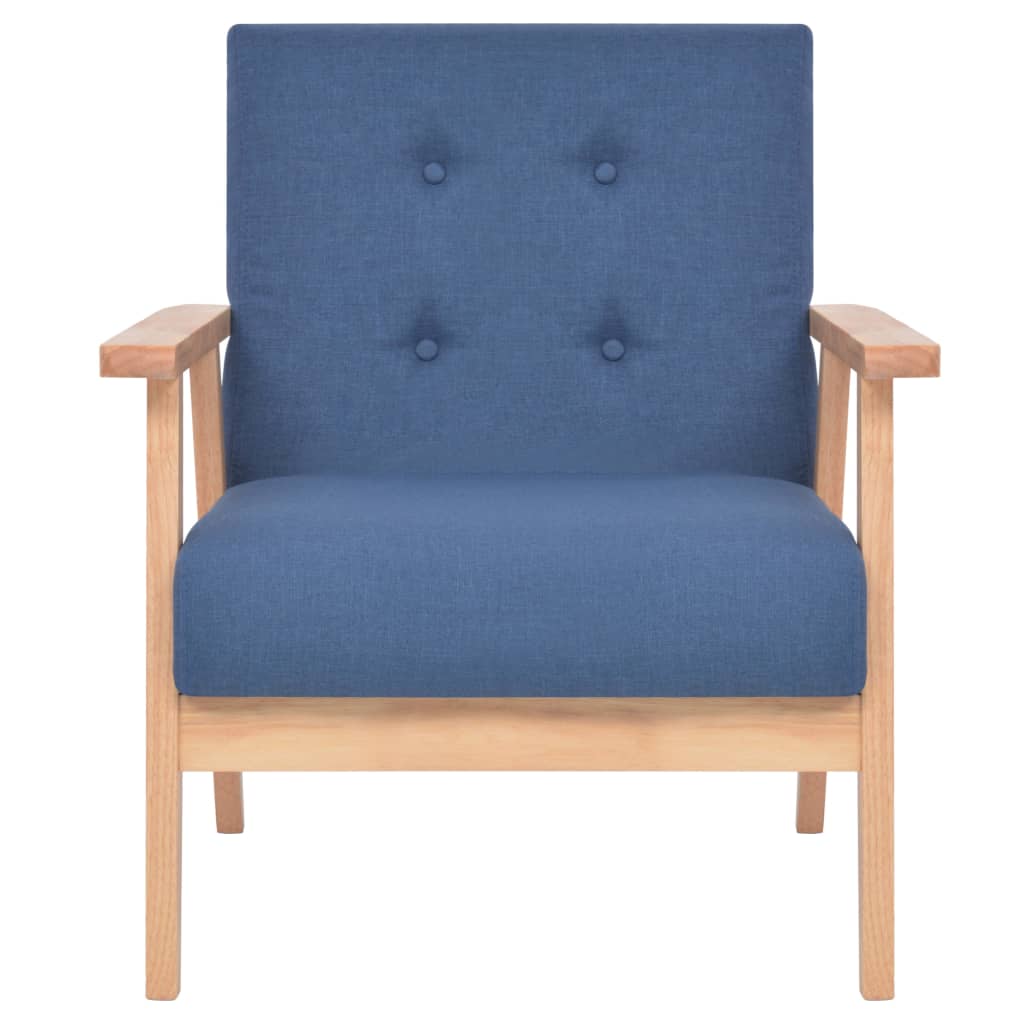 Ensemble de canapés 3 pcs Tissu Bleu - XIOS