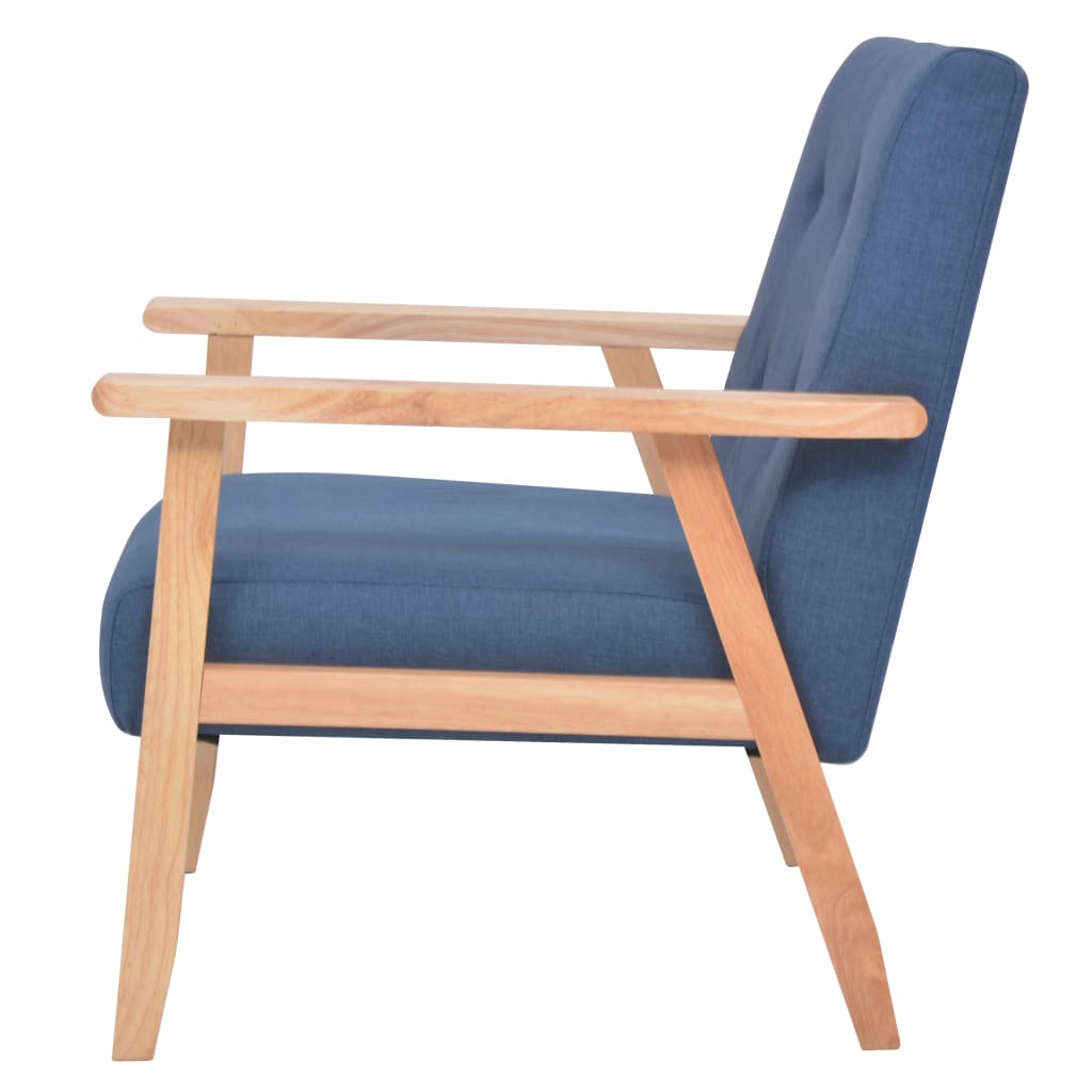 Ensemble de canapés 3 pcs Tissu Bleu - XIOS