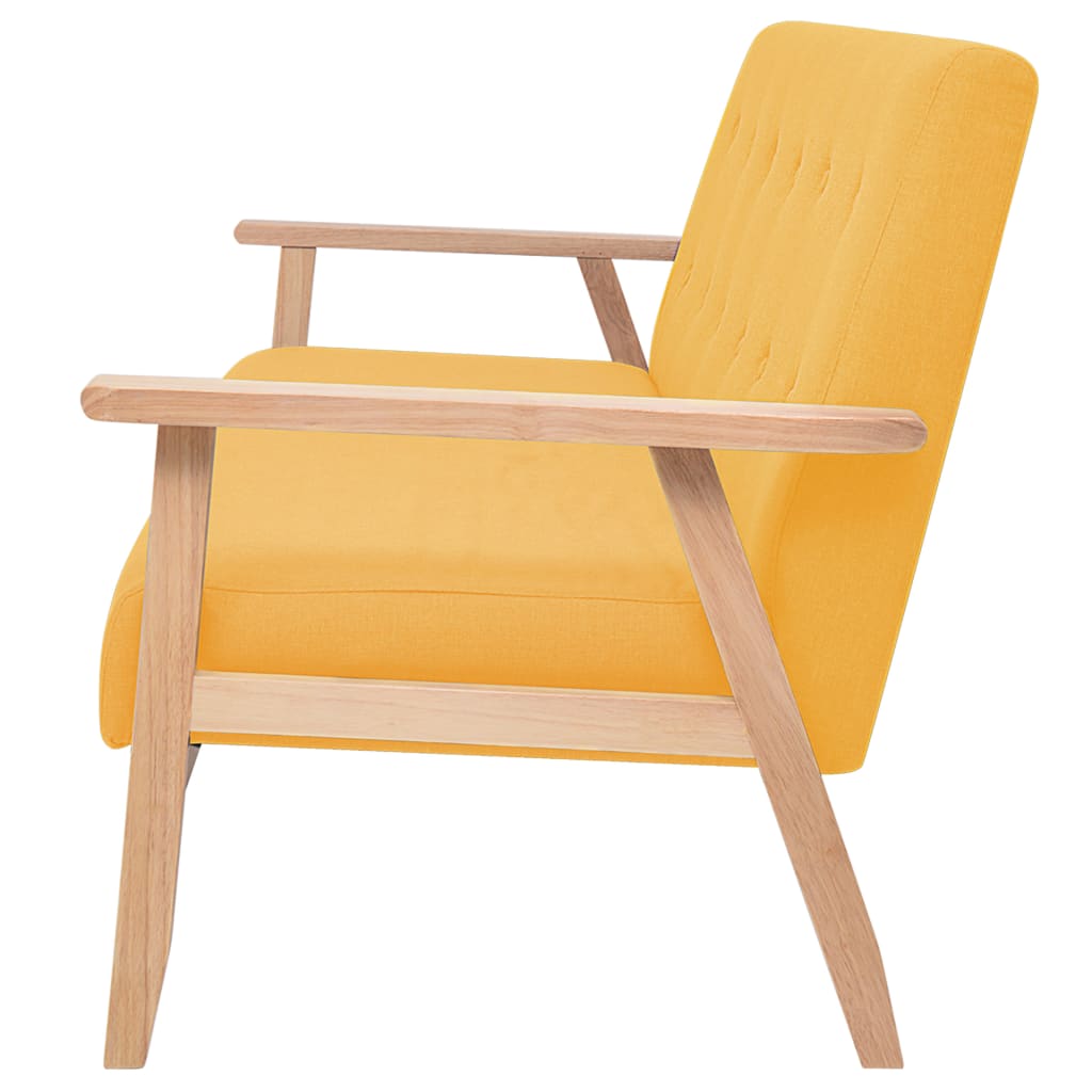Ensemble de canapés 3 pcs Tissu Jaune - XIOS