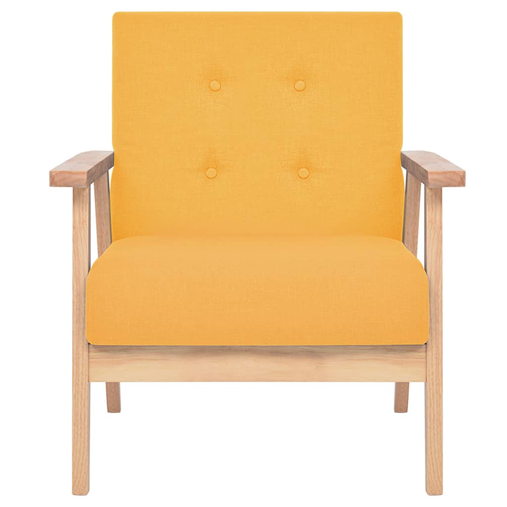Ensemble de canapés 3 pcs Tissu Jaune - XIOS