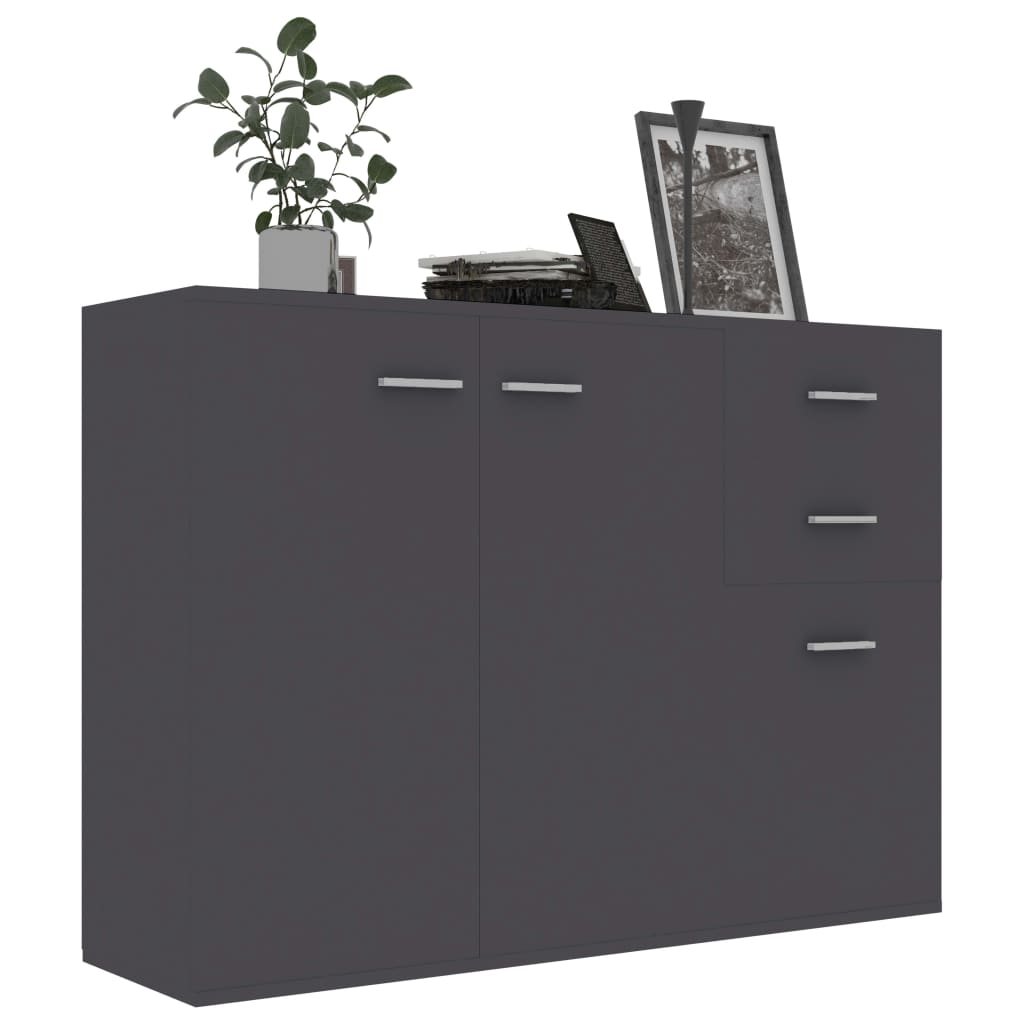 Buffet Gris 105x30x75 cm Bois d’ingénierie - XIOS