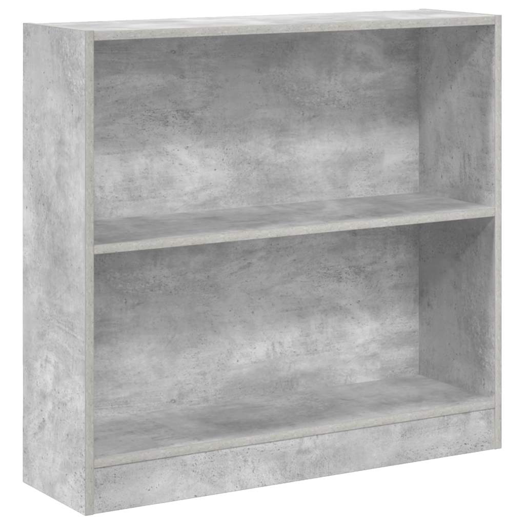 Bibliothèque Gris béton 80x24x75 cm Bois d'ingénierie - XIOS